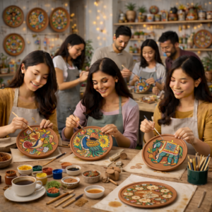 Terracotta Wall Plate Painting