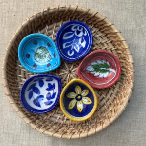 Blue Pottery Set fo 6