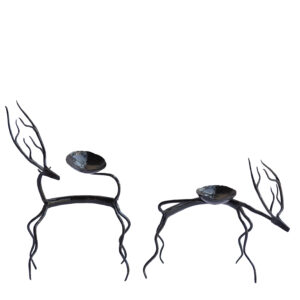 Wrought Iron Deer Set of 2